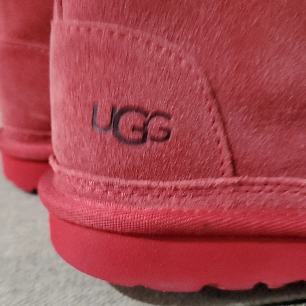 UGG Kids Red Suede Boots